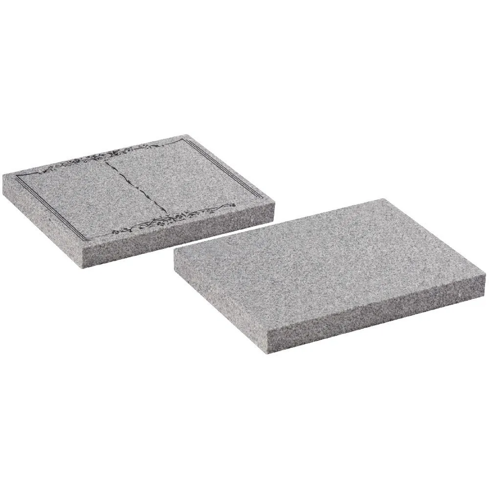 Light-Grey-Granite-Cremation-Memorial-Tablet-with-Optional-Etched-Flowers